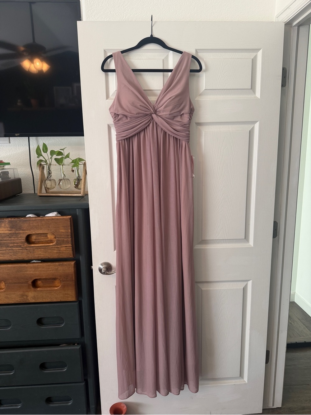 NWT Birdy Grey (Lianna) Twist-Front Maxi Dress in Mauve